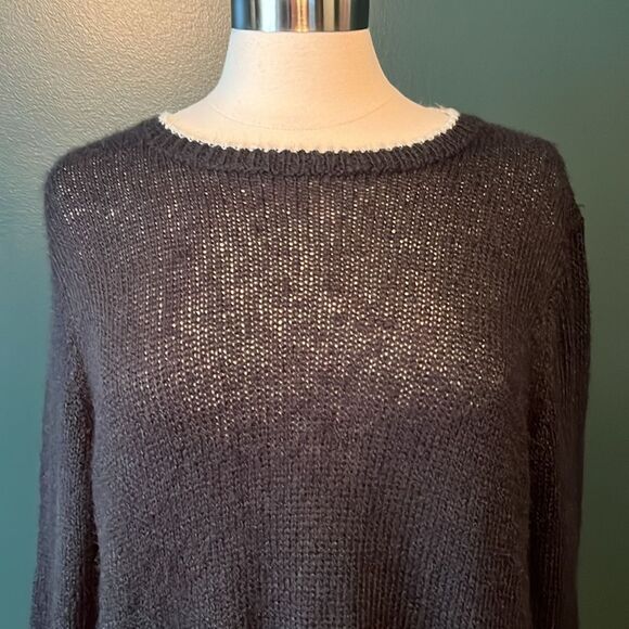 Wooden Ships Paola Buendia Knitted Sweater Mohair/Wool Blend Size M/L Black - Picture 2 of 13